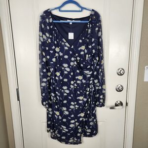 NWT Cato Womens Dress Daisy Long Sleeve Above The Knee Plus Size 22W 24W